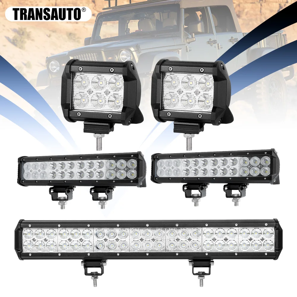 Светодиодные панели 4/12/20 дюймов 18/72/126 w внедорожник ATV 4x4 Led свет работы оклейка