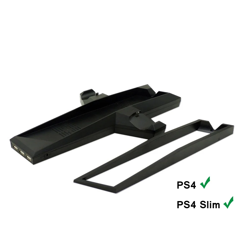 New PS4 Vertical Stand with Dual Wireless Controller Charging Dock Mount 2 Cooling Fans 3 USB Ports