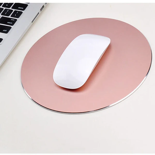 round aluminum alloy mouse pad for macbook asus lenovo hp unique