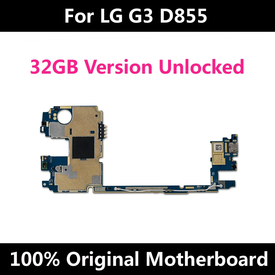 

New Arrival Motherboard For LG G3 D855 32GB Unlocked Mainboard With Full Chips Original Android OS System Logic Board