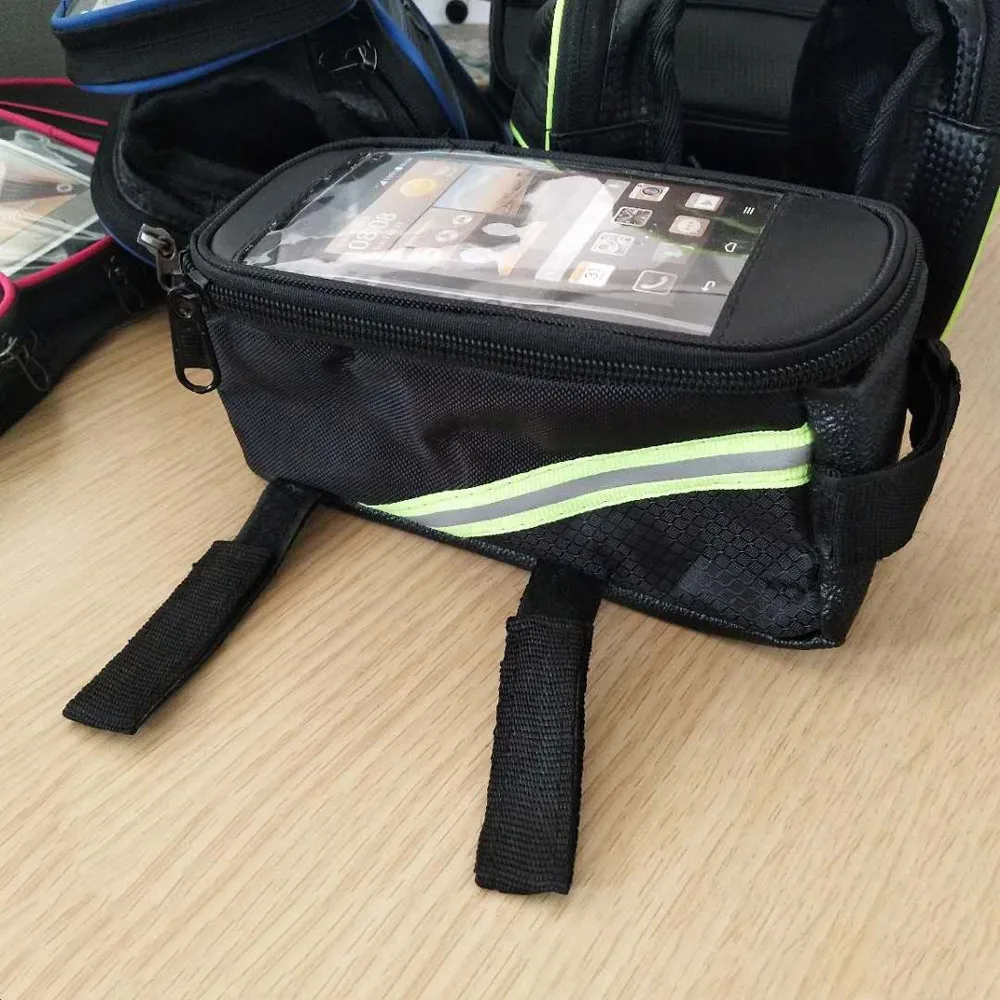 Excellent Bicycle Bags Waterproof Touch-Screen bicycle tube bag Front Mobile Phone Frame Bag Holder handlebar Borse per biciclette L712 6