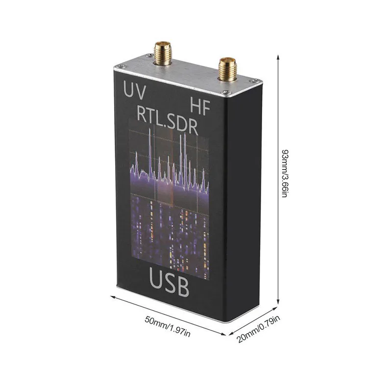 100KHz-1.7GHz Full band RTL.SDR Software Receiver Aerial Band Shortwave Band RTL2832U+R820T2 Tuner TV Receivers (11)