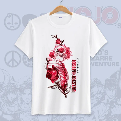 

Anime JoJo's Bizarre Adventure Kujo Jotaro t-shirt Cosplay Higashikata Josuke t Shirt Anime Tees unisex