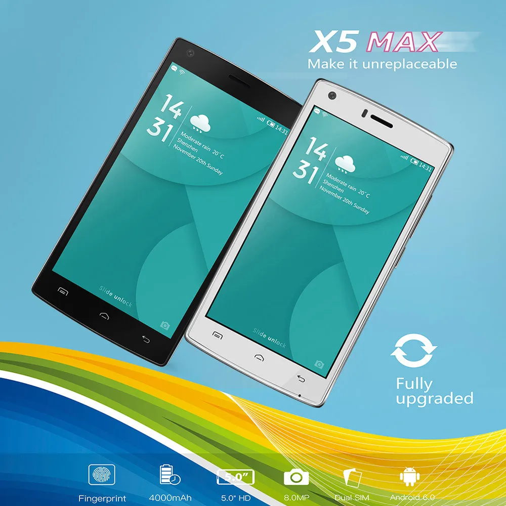 

DOOGEE X5 MAX Cell Phone Android 6 Smartphone Unlocked 5.0 Dual Sim 8MP Camera Apr18