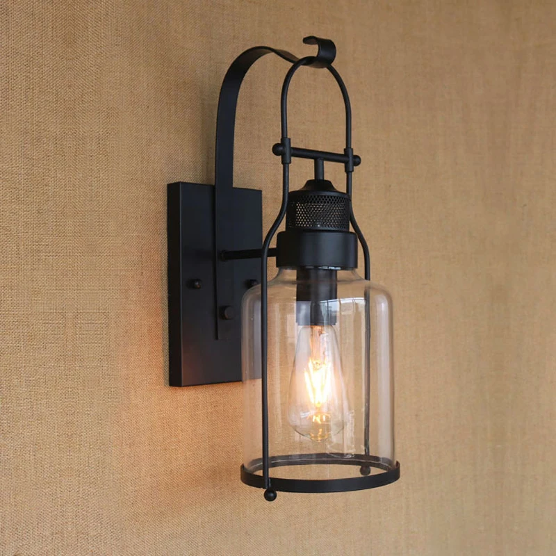Vusum, Европейский и американский стиль, лофт, настенный светильник для склада, промышленный, для гостиной, сада, прохода, прикроватный, декоративный настенный светильник