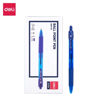 

Deli Retractable Smooth Ballpoint Pen 0.7mm 12 pcs/ box Black Blue EQ00720 EQ00730
