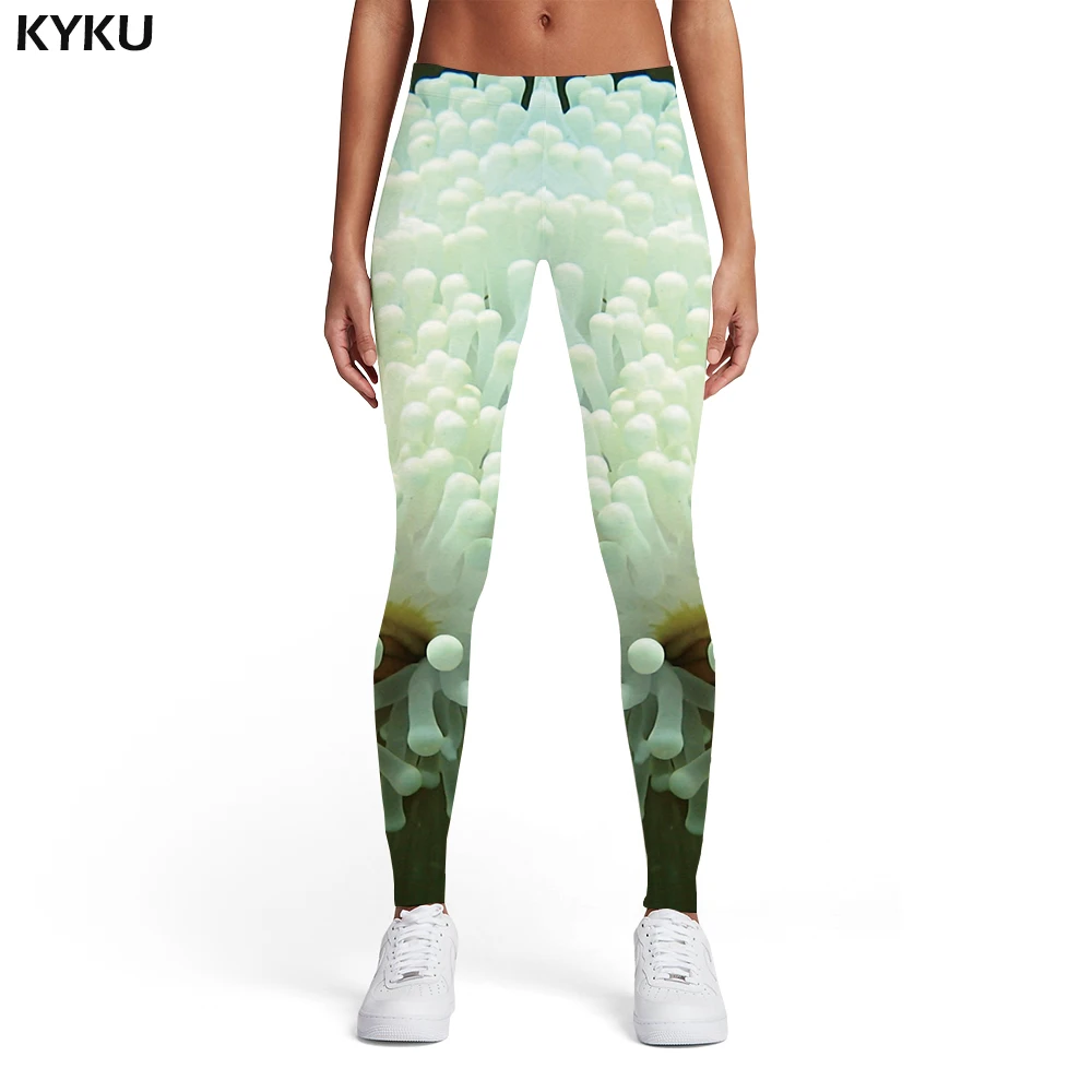 

KYKU Brand Fish Leggings Women Animal Spandex Jellyfish Leggins Tropical Sexy Fishinger 3d Print Womens Leggings Pants Fitness