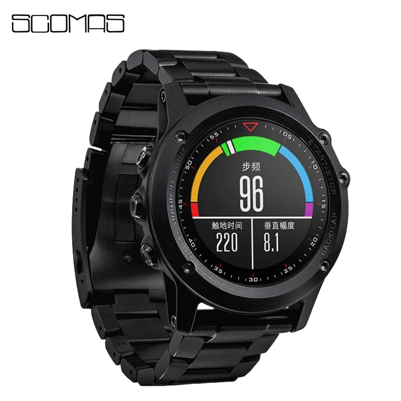 Металлические ремешки SCOMAS из нержавеющей стали для Garmin Fenix 3/Fenix 3HR сменный ремешок