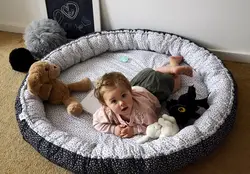 Балансная кровать игровой коврик двухсторонний с чистым хлопком супер большой круглый Новорожденный ребенок бионическая кровать