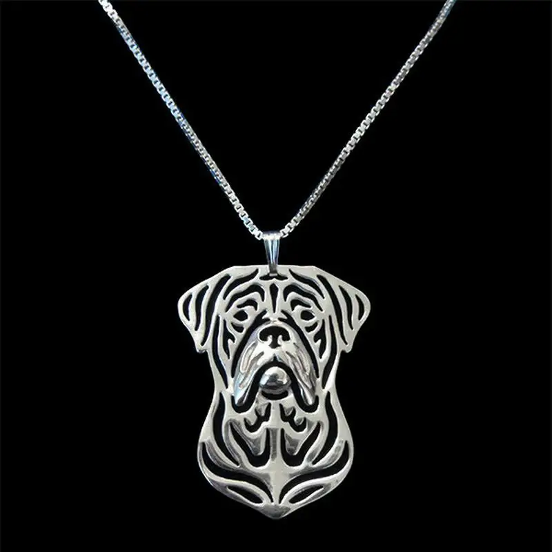Женское металлическое ожерелье с подвеской Dogue De Бордо ювелирное изделие из