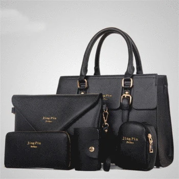 

Fashion Women 5 Piece/set Handbag Purse Set Classic Messenger Bag Imitation Leather Shoulder Bag 6 Colors Ladies PU Bag ER966372