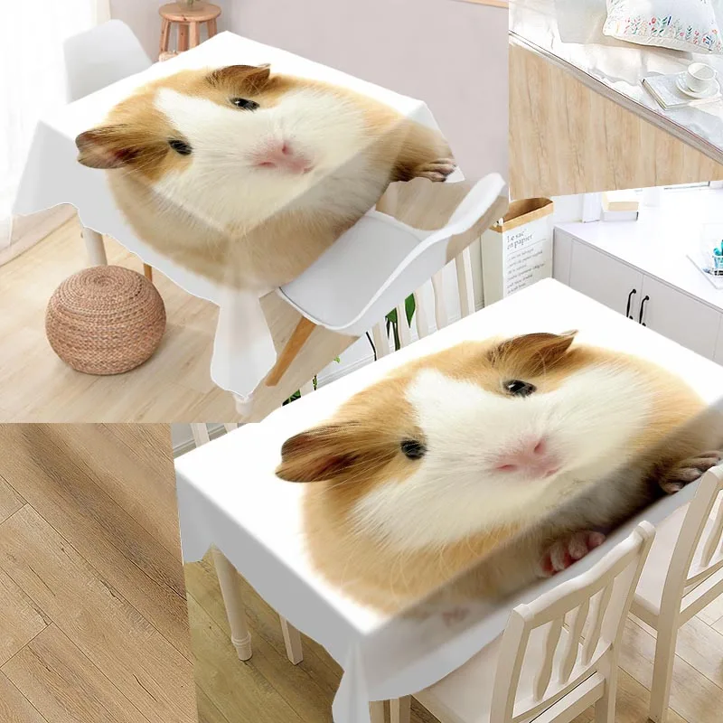Guinea Pig Custom Table Cloth Oxford Fabric Rectangular Waterproof