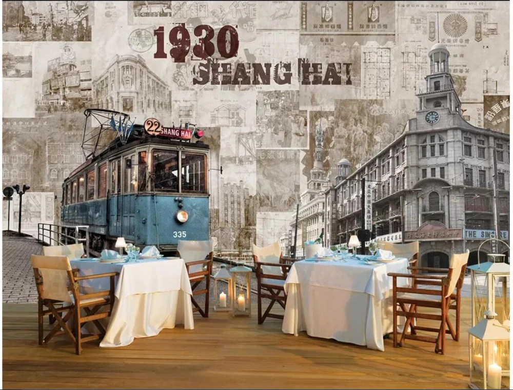 Custom Photo 3d Wallpaper Old Shanghai Building Nostalgic Vintage Background Living Room Home Improvement Wallpaper For Wall 3d Wallpapers Aliexpress