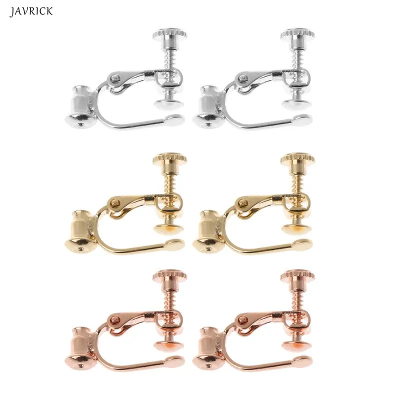 

1 Pair DIY Earring Converters For No-pierced Ears Turn Any Stud Into A Clip-On