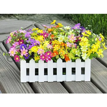 Hot Sale 1 Bouquet 28 Heads Fake Daisy Artificial Silk Flower Home Wedding Decoration Christmas Gift Optional Color