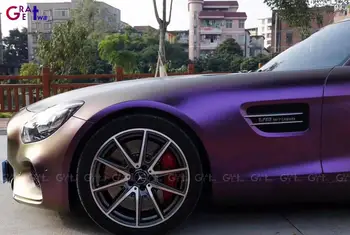 

High Quality Matte Diamond Purple to Brown Vinyl Wrap Film Car Wrap Foil For Car Sticker With Air Free Bubble Size 1.52x20M/Roll