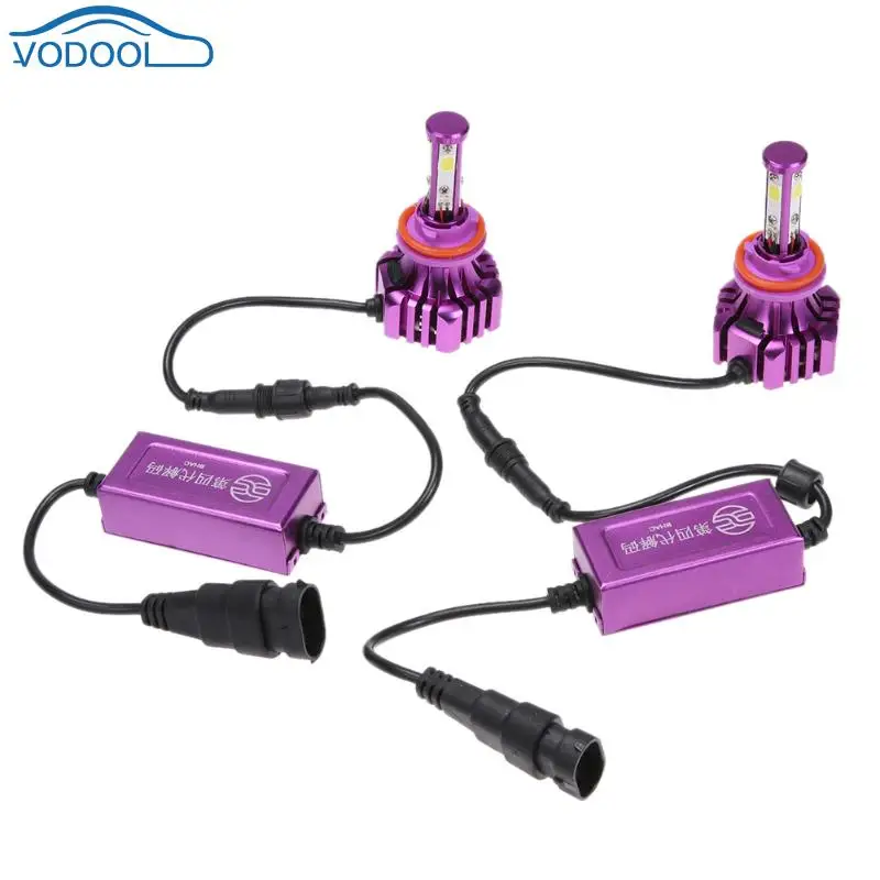 1 Pair Universal 6500K B3 9005 H11 H3 LED COB Car Headlight Auto Head Lamp Bulbs