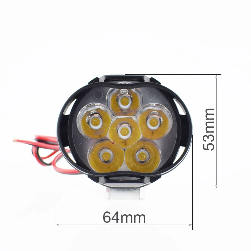 Мотоцикл светодиодный фар вспомогательный дальнего света рабочий свет 12V 6500k белый мотоцикл пятно противотуманных фар фара для скутера фары ATV