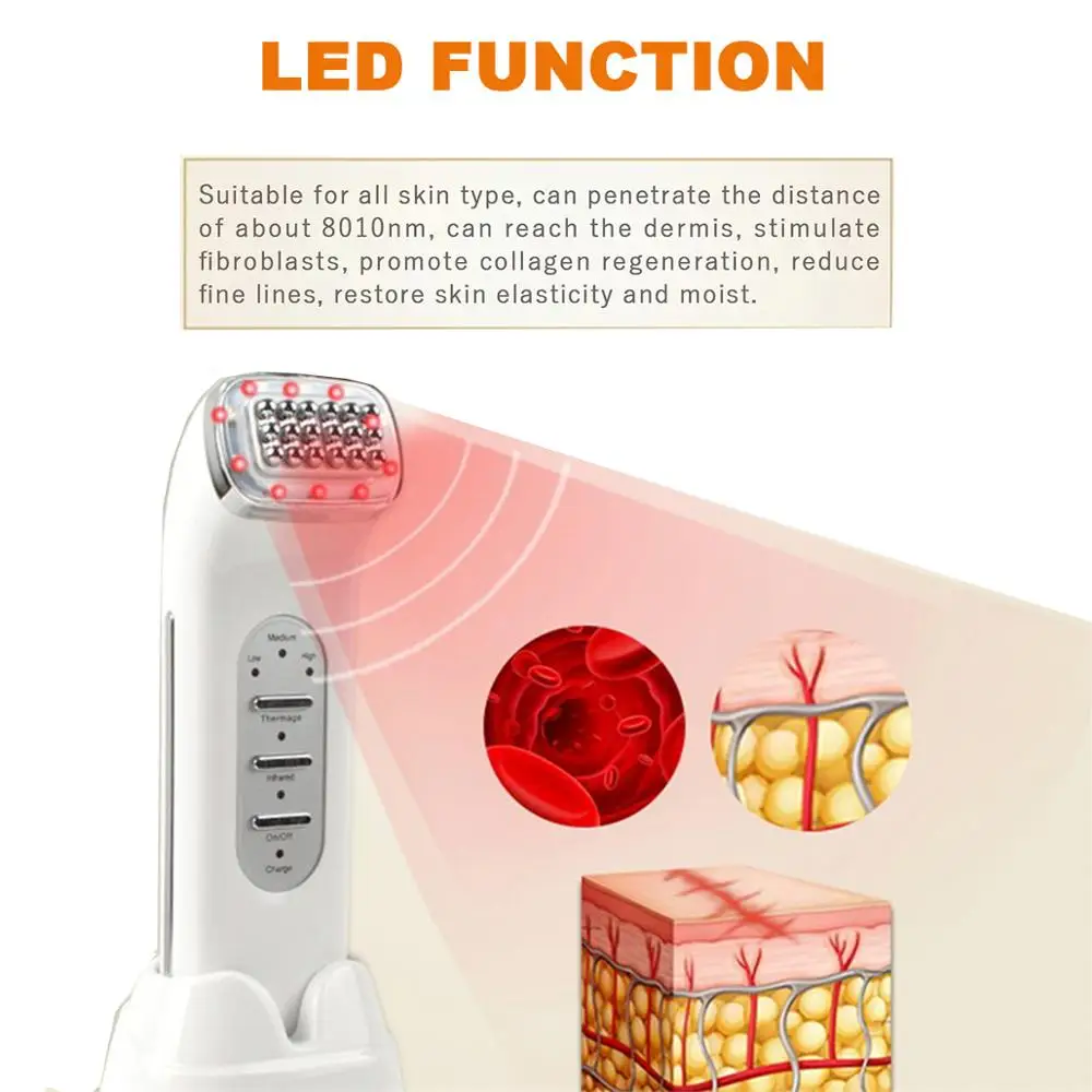 Dot Matrix RF Radio Frequency Far infrared Wave Therapy Wrinkle Removal Face Lifting Skin Tightening Facial SPA Massage Machine|machine
