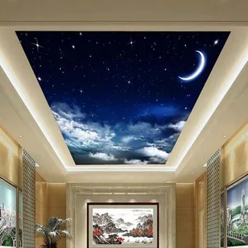 

Custom 3D Photo Wallpaper 3D Romantic Sky Ceiling Mural Wallpaper Living Room Bedroom Study 3D Ceiling Wall Papers Home Decor