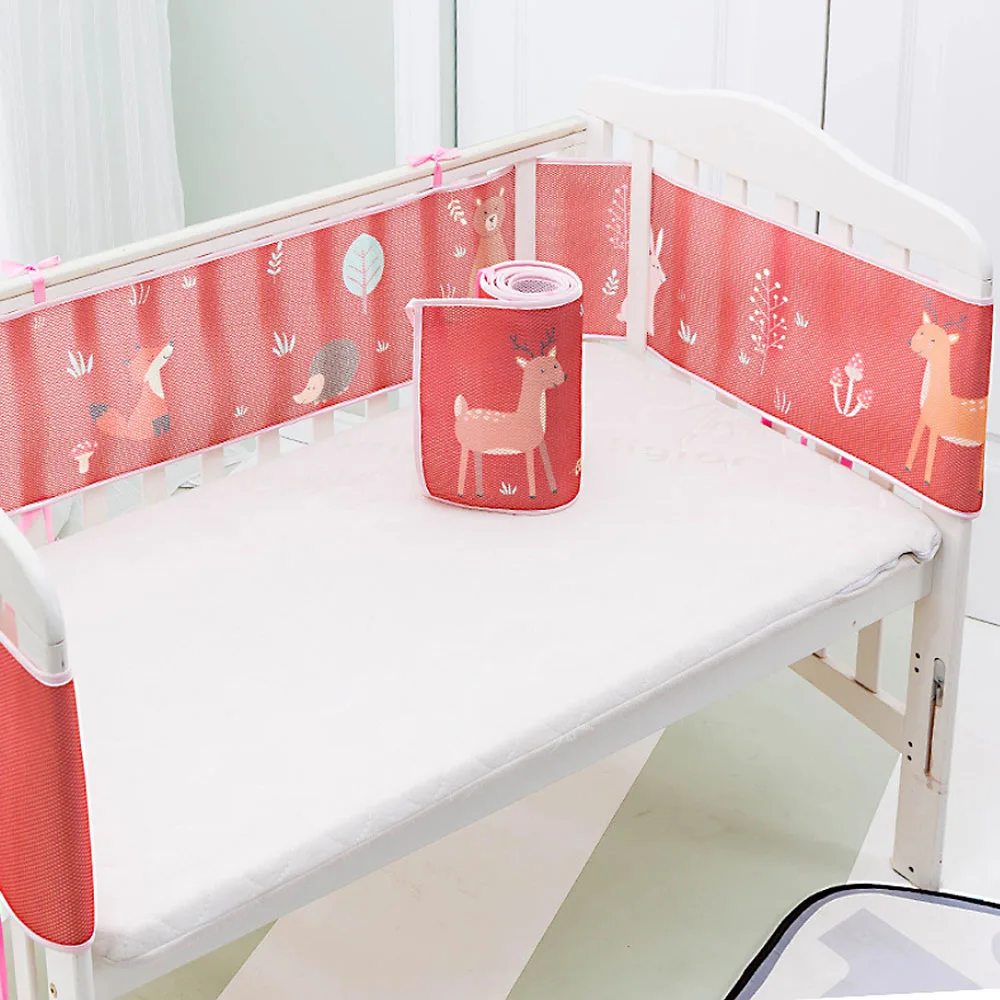 Чехлы для кроватки, летние дышащие универсальные 3D Сэндвич-сетки, ограждение для детской кроватки