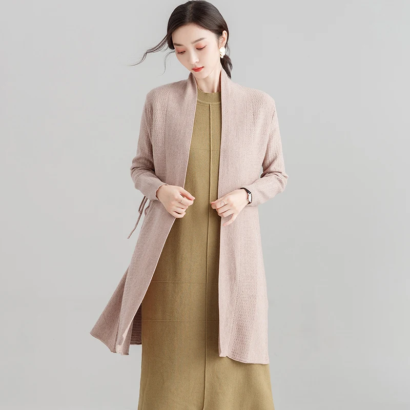 2019 New Fashion Women's Cardigans Three Quarter Loose Female Knitted Sweater Ladies Long Joker Open Stitch Coat |