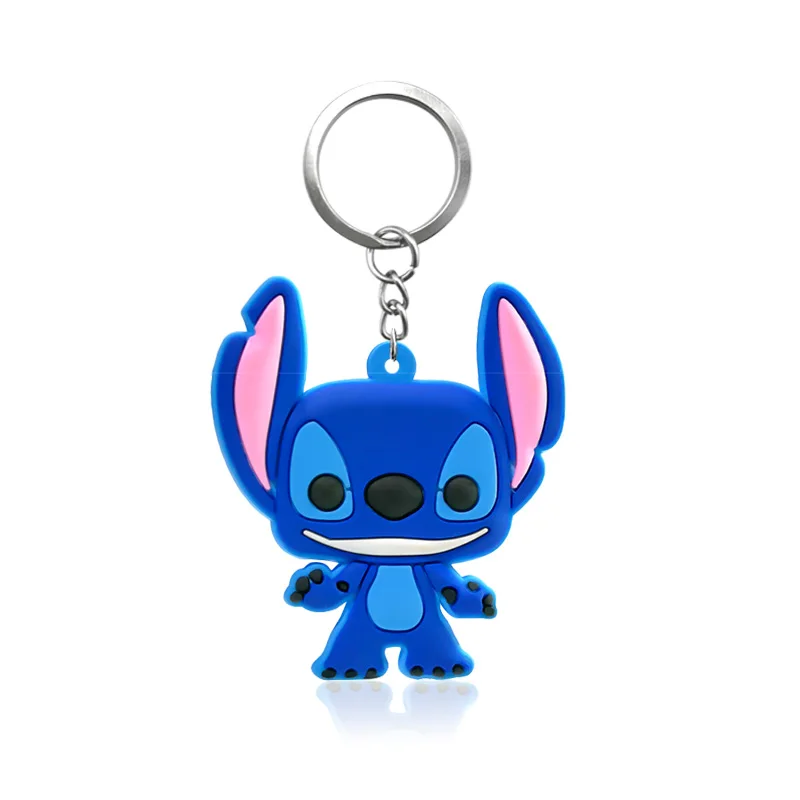 

1pc Lilo & Stitch New Style PVC Keychain Key Ring Gift For Women Girls Pendant PVC Figure Charms Key Chains Jewelry porte clef
