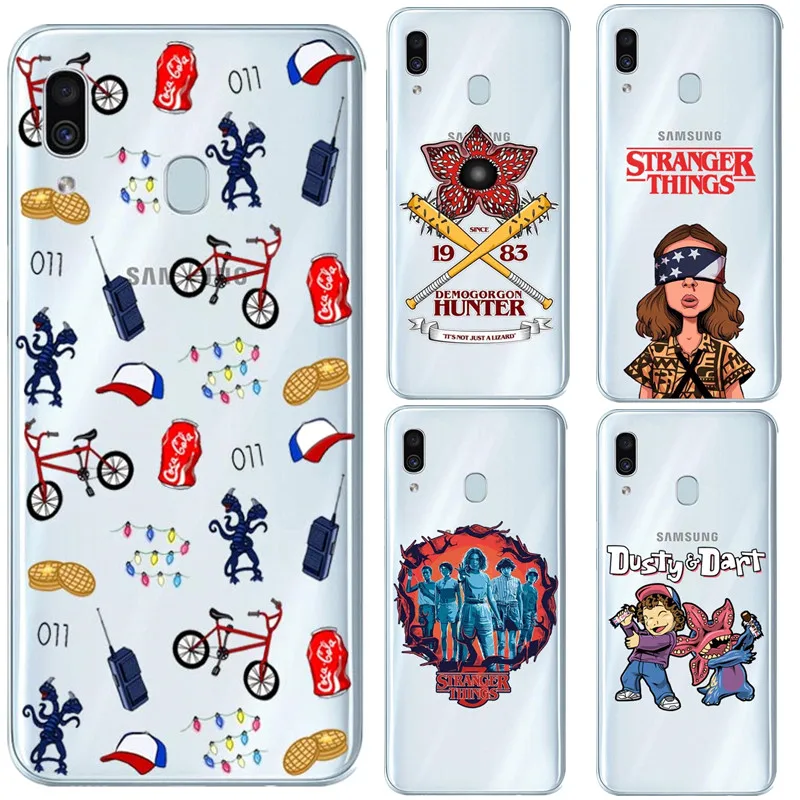 

Soft silicone TPU Phone Case For Samsung Galaxy A7 2018 A10 A30 A50 2019 A6 A8 Plus 2018 Stranger things season 3 poster Cover