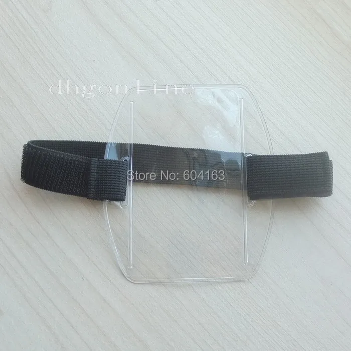 

5 Sets Arm Band ID Badge Holder Vertical + 5 pcs Strap elastic Adjustable Hook Loop