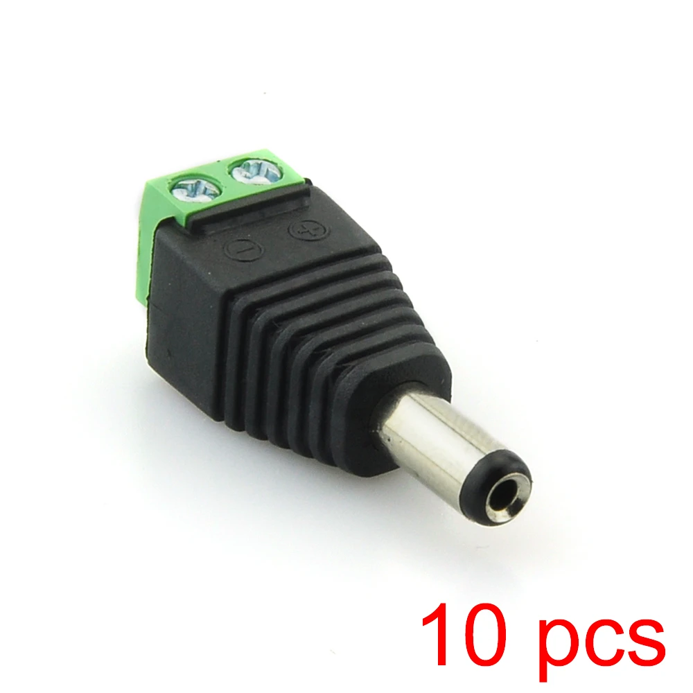 10x DC Male 2.1x5 5 мм разъем питания адаптера для камеры видеонаблюдения|connector dc|connector