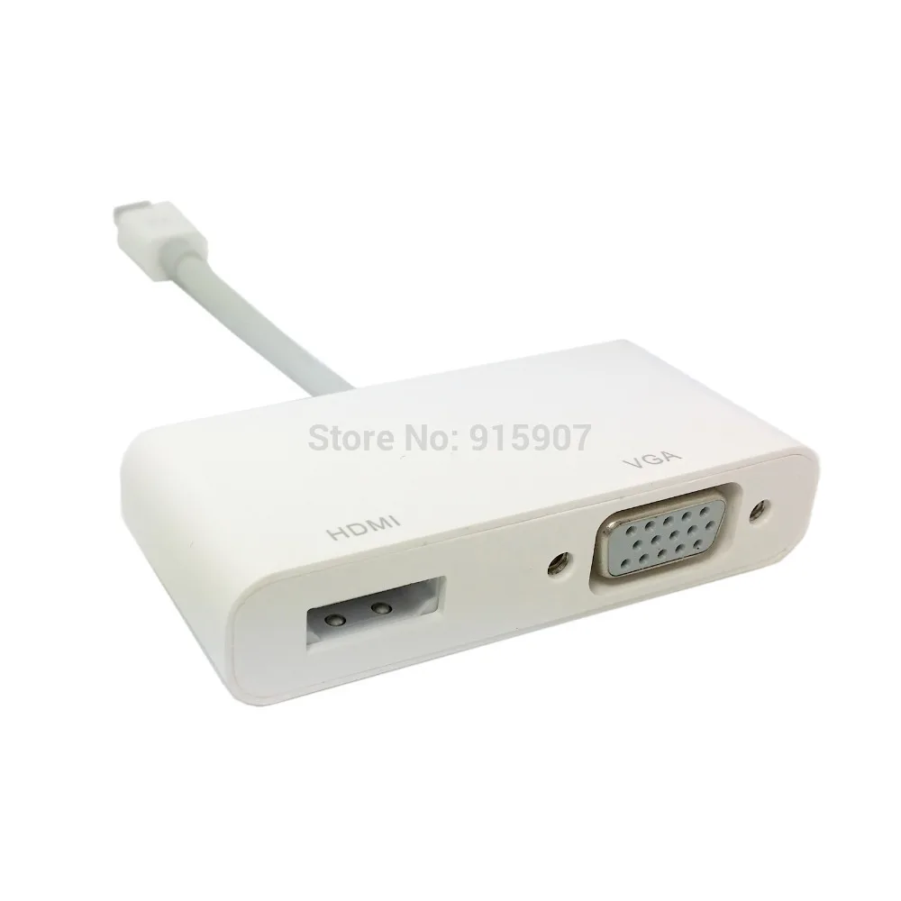 

CY Mini DisplayPort Thunderbolt to VGA & HDMI Adapter Cable 2 in1
