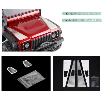 

inlet grille LANDROVER DEFENDER logo label engine cover metal skid for 1/10 Traxxas TRX-4 TRX4