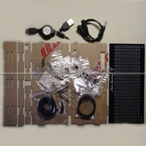 DIY KIT AS1424 цифровой измеритель уровня аудио светодиодный дисплей мигает музыка спектр анализатор индикатор для mp3 Усилитель мощности белый