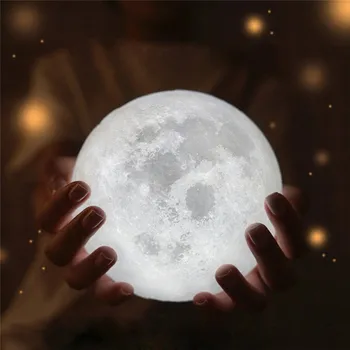 

HOT 3D USB LED Magical Moon Night Light Moonlight Table Desk Moon Lamp Gift