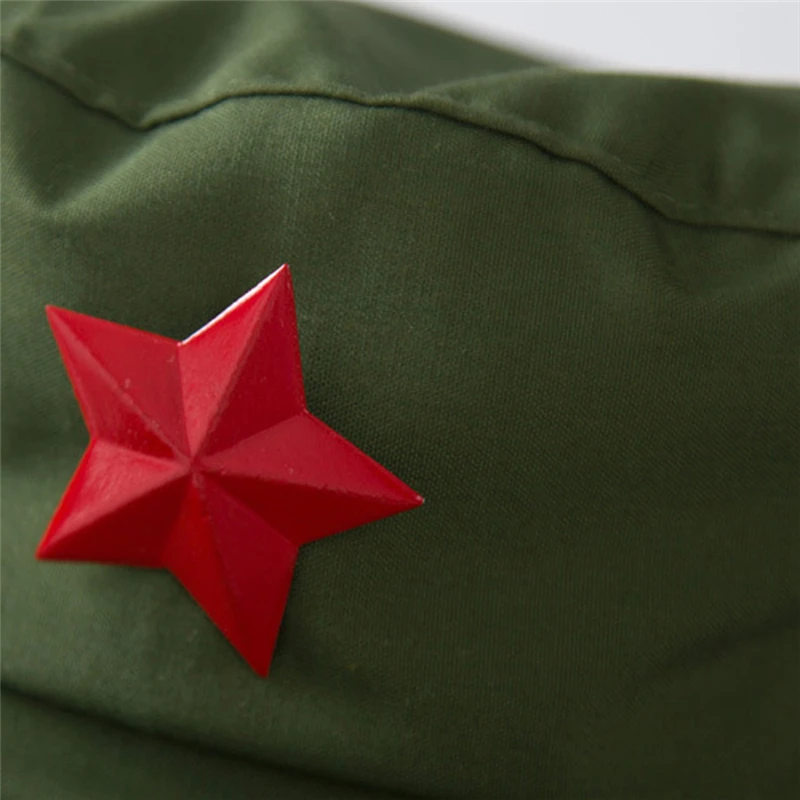 1949 Китайская Красная армейская шляпа солдат Военная Кепка унисекс костюм аксессуар пятиконечная звезда 043-331