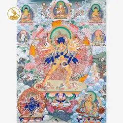 Благоприятный thangka regong art Heritage master Хуа даН для ручной работы lg just-1512147