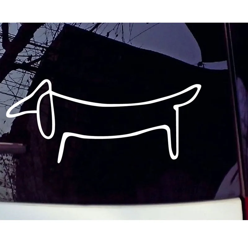 Наклейка на стену такса Вайнер маленькая компьютерная декоративная наклейка для