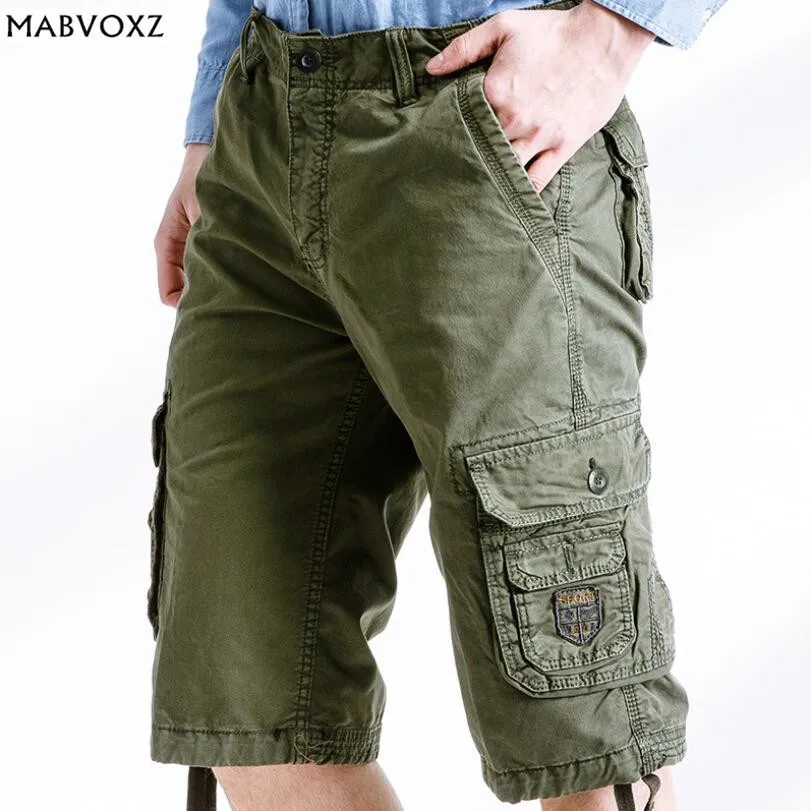 

New 2018 Plus Size Men's Shorts Pantalon Corto Hombre Loose 100% Cotton Cargo Military Army Casual Men Brand Clothing