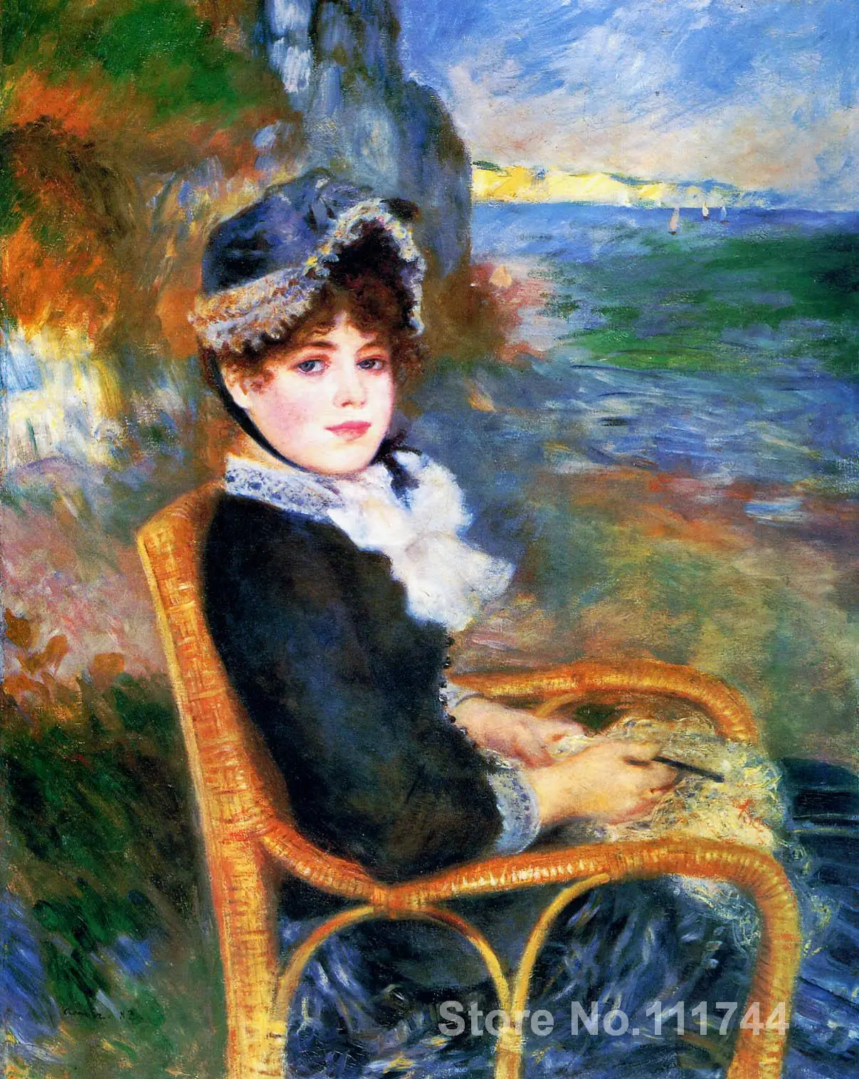 

Paintings by Pierre Auguste Renoir By the Seashore by Renoir reproduction art High quality Hand painted