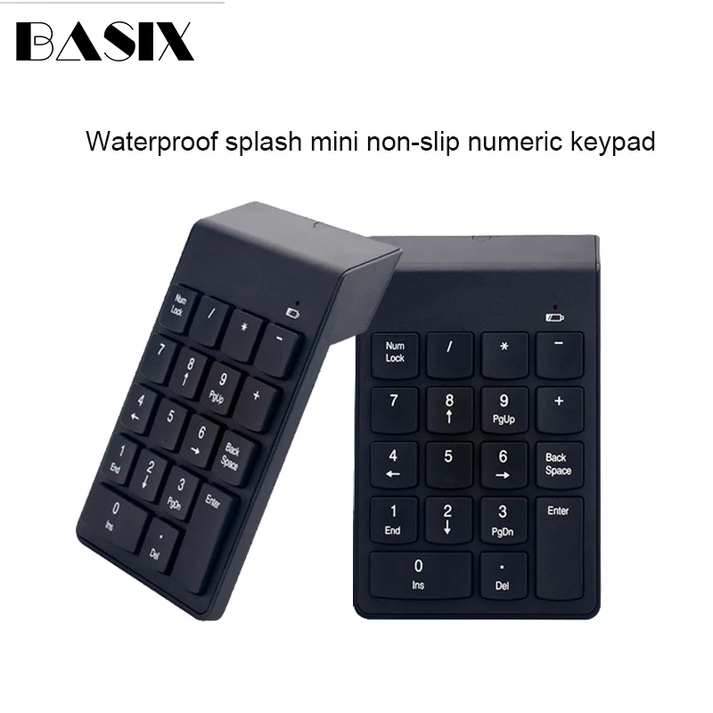 Basix мини Беспроводной цифровая клавиатура Usb Numpad 18 клавиш цифровой клавиатуры Для IMac/MacBook Pro портативных ПК Тетрадь Desktop