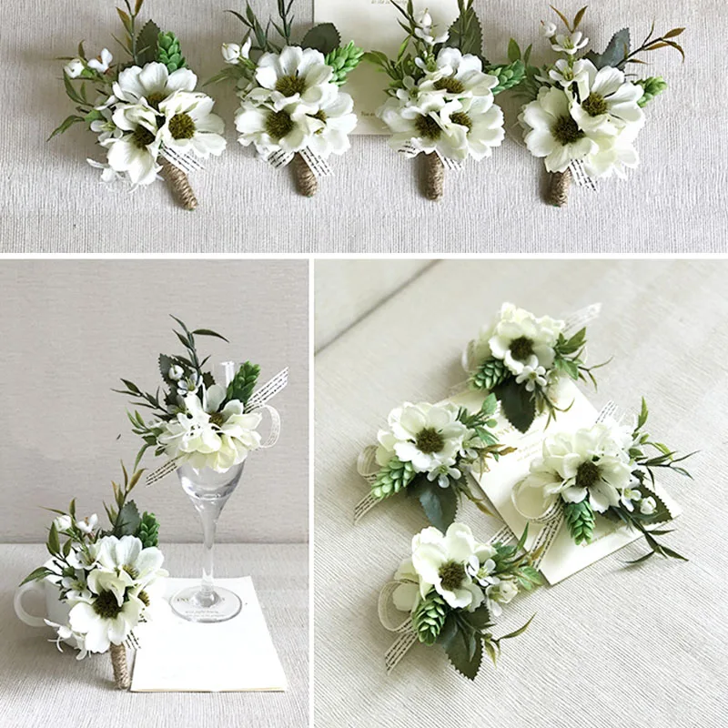 wedding corsage boutonniere white  (4)