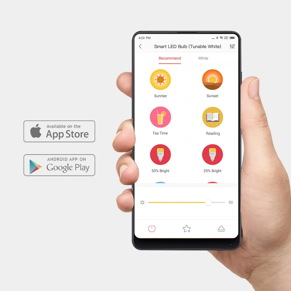  Xiaomi Yeelight Smart LED Bulb Ball Lamp WiFi Remote Control by Xiaomi Mi Home APP E27 Bulb 10W 170 - 32860466219