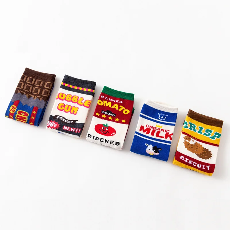 Носки Без Пятки Hong Kong Milk Harajuku скейтборд унисекс хлопок Sox корейского размера плюс