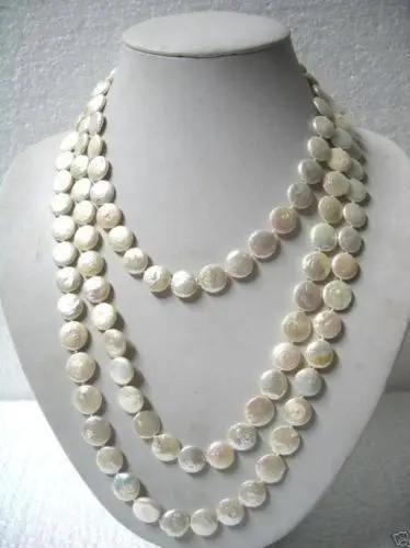 

ddh001549 Beautiful 11-13mm Color Coin Pearl 60 "Long Necklace