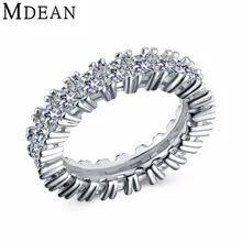 MDEAN Oro Blanco Plateado para las mujeres anillos de boda anillo de Compromiso Bague bijoux anillo vintage mujer de los anillos Accesorios de moda MSR378