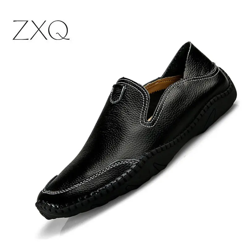 

Driving Shoes For Men Genuine Leather Loafers Shoes Fashion Handmade Soft Leather Breathable Men Moccasins Flats