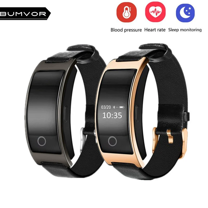 

BUMVOR NEW Wristband Blood Pressure Watch Blood Oxygen Heart Rate Monitor Smart Bracelet Pedometer IP67 Waterproof Smartband