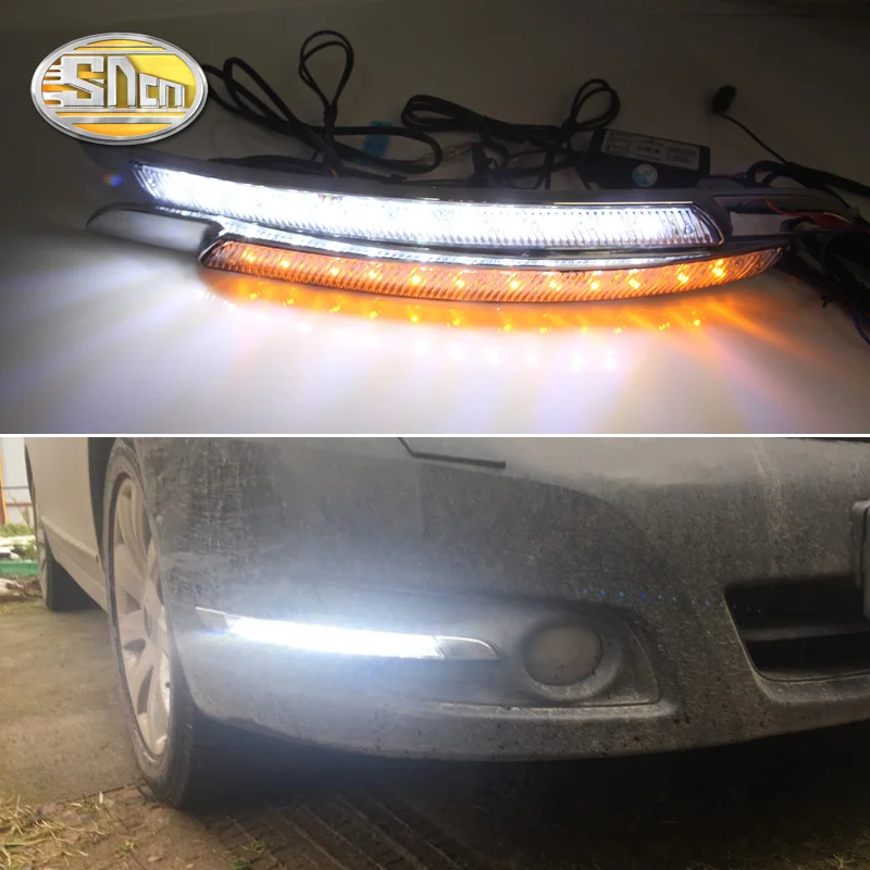 

SNCN 2PCS LED Daytime Running Light For Nissan Teana J32 2008 - 2013 Turning Yellow Signal Relay Waterproof Car 12V LED DRL