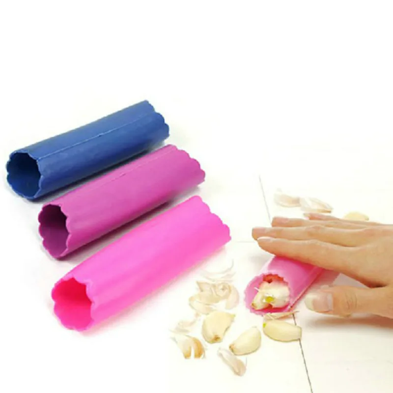 

Silicone Garlic Peeler Peel Easy Kitchen Tools Barrel Peeling Kitchen Gadgets And Accessories Random Color