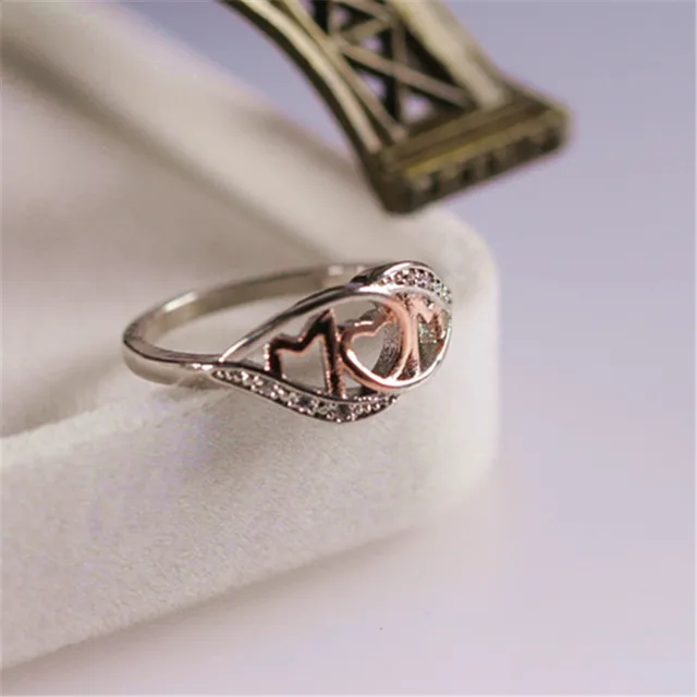 Walerv Silver Color Rings For Women Set Fashion Jewelry Carving Rose Gold Letters M M Love Ring Girl Send Mom Birthday Gift Ring Rings Aliexpress